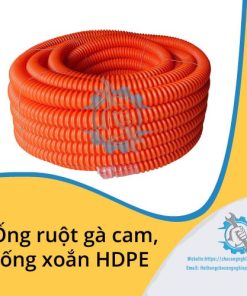 Ống ruột gà cam - ống xoắn HDPE